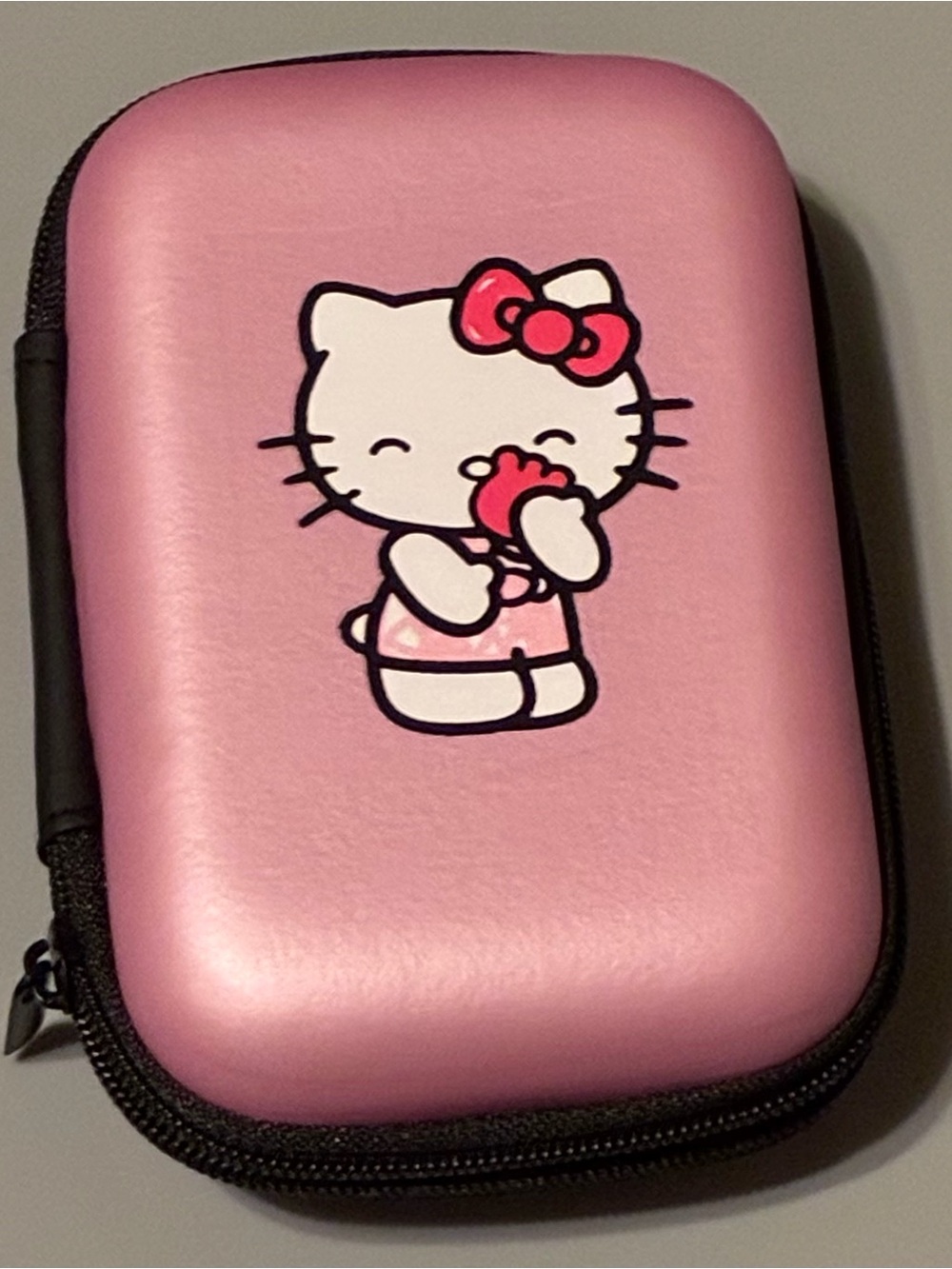 New Open Box Pink Sanrio Hello Kitty Hard Shell Travel Case for Cell Accessories